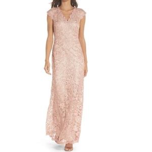Tadashi Shoji Levant Floral Lace Gown